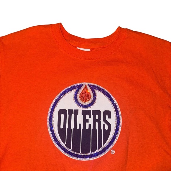 Vintage Orange Oilers Logo T-Shirt reworked vintage - Picture 2 of 6